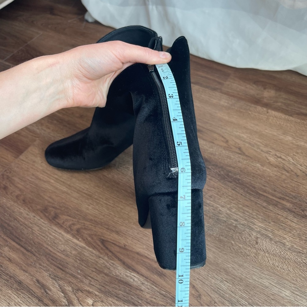 FREE PEOPLE VELVET CECILE ANKLE BOOT Black 40 / 10 Boho - Picture 11 of 15